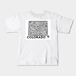 Colorado Map Kids T-Shirt